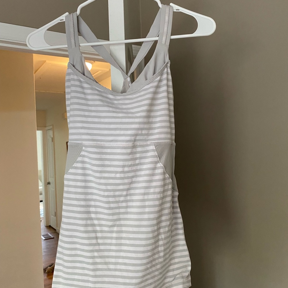 Lululemon gray striped top